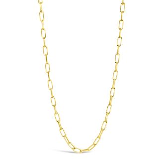 Collectible Travel Treasures Paper Clip Chain - Adjustable - 14k Gold Vermeil
