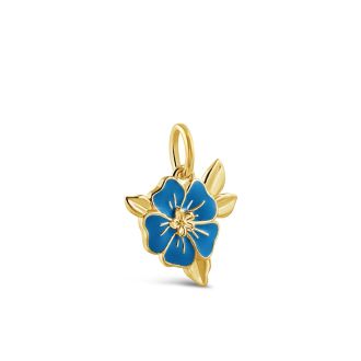 Collectible Travel Treasures Forget-Me-Not Charm - 14k Gold Vermeil
