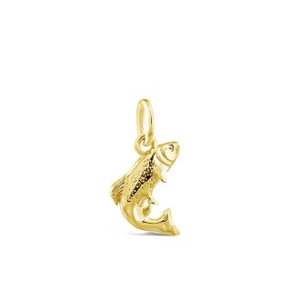 Collectible Travel Treasures Salmon Charm - 14k Gold Vermeil