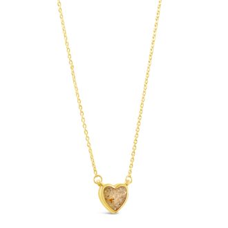 Delicate Dune Heart Necklace - 14k Gold Vermeil