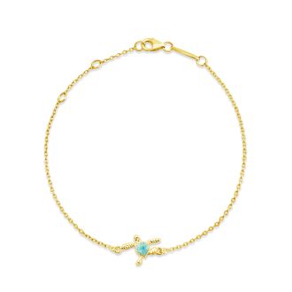 Delicate Dune Turtle Bracelet - 14k Gold Vermeil