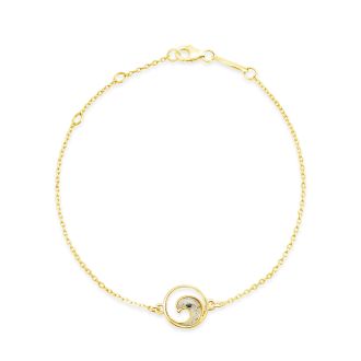 Delicate Dune Wave Bracelet - 14k Gold Vermeil