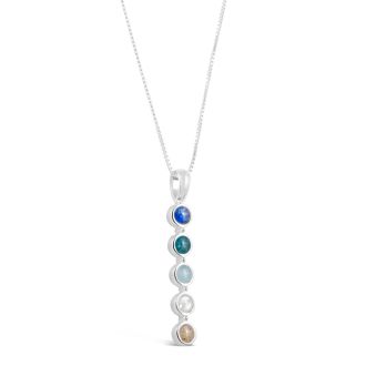 Endless Summer Blues Vertical Bar Necklace