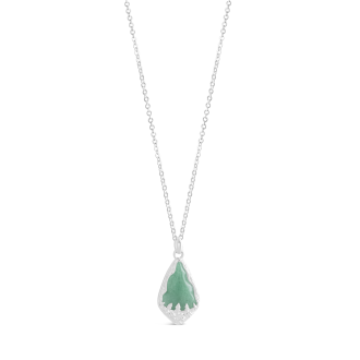 Green jewelry aventurine jade necklace mountain necklace inspired by Alaska