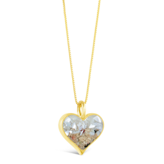 Heart of Sand Necklace - 14k Gold Vermeil - Mother of Pearl Gradient