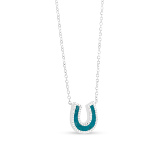 Horseshoe Stationary Necklace by Christine Kesteloo - Glacier Mix