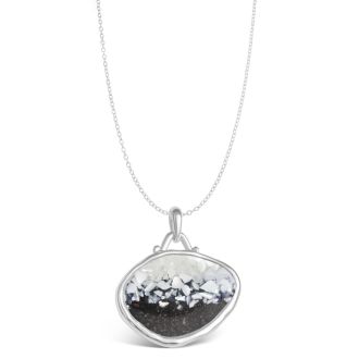 Lagoon Necklace - Dune Silver - Custom Gradient - Adjustable Cable Chain