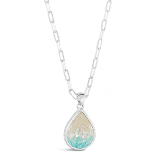 Large Teardrop Necklace - Ocean Gradient