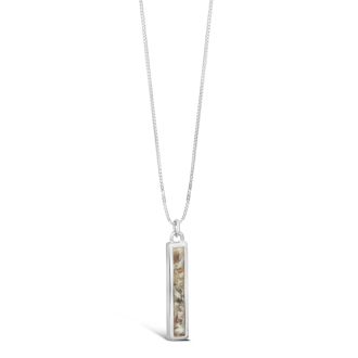 Sterling Silver Luxe Dune Bar Necklace Petite | The Original Beach Sand Jewelry Co. | Dune Jewelry
