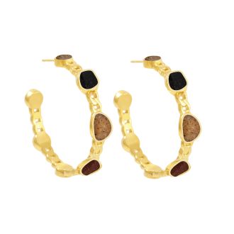 &earth - Mia Tierra Hoop Earrings - Gold