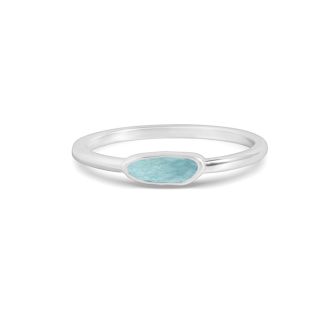 Organic Stacker Ring - Larimar