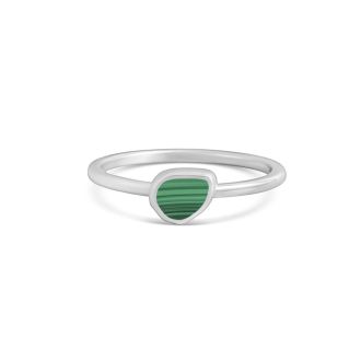 Organic Stacker Ring - Malachite