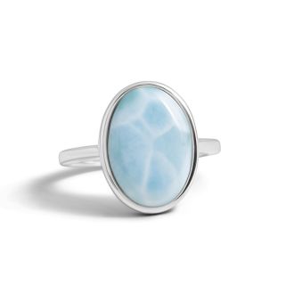 Oval Ring - Larimar
