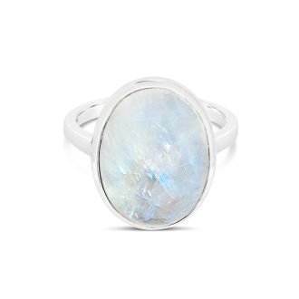Camille Kostek jewelry, moonstone cabochon ring.