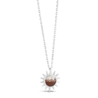 The Sun Necklace - Short - Mother of Pearl Gradient