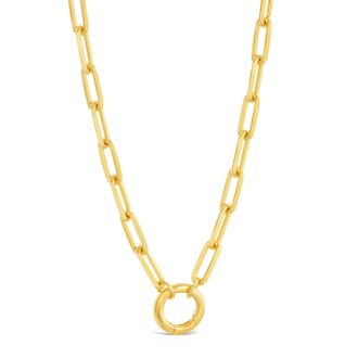 Collectible Travel Treasures Charm Holder Necklace - 14k Gold Vermeil