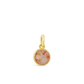 Collectible Travel Treasures Customizable Round Charm - 14k Gold Vermeil