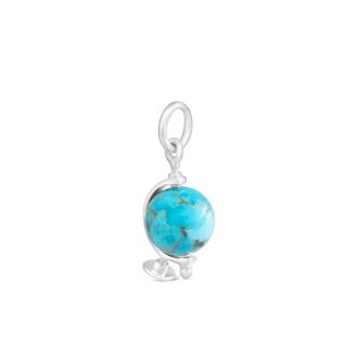 Collectible Travel Treasures Turquoise Globe Charm