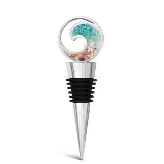 Wave Wine Stopper - Ocean Gradient