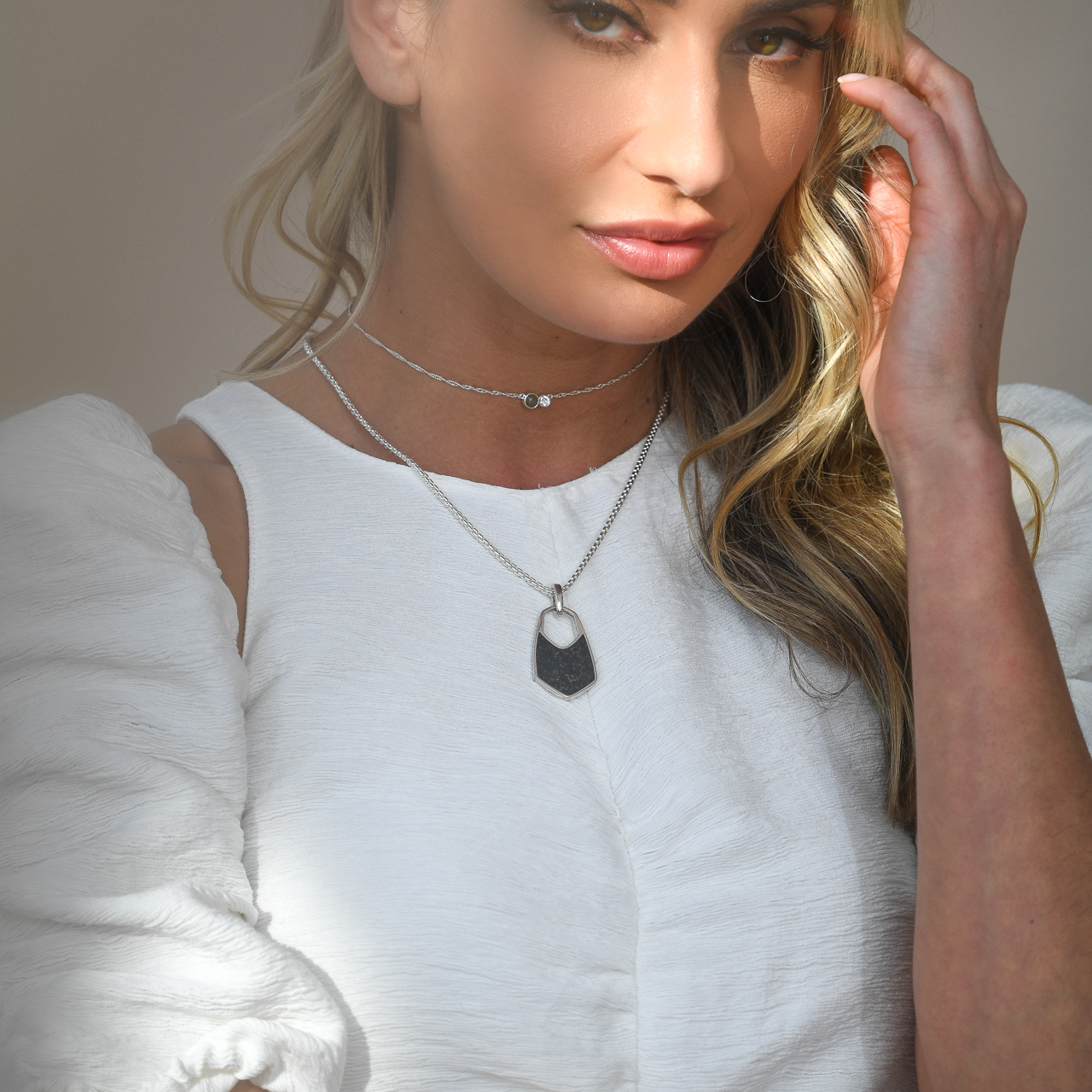 Deco Pendant Necklace - Ocean Gradient
