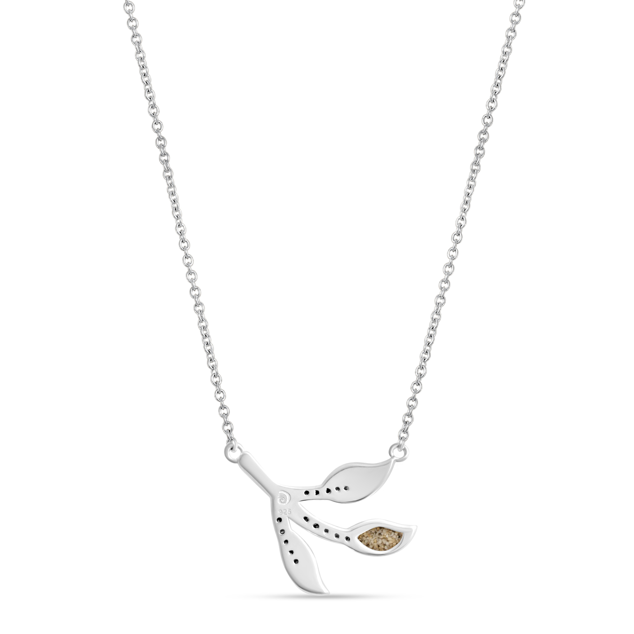 Diamond Theia Leaf Necklace - Sterling