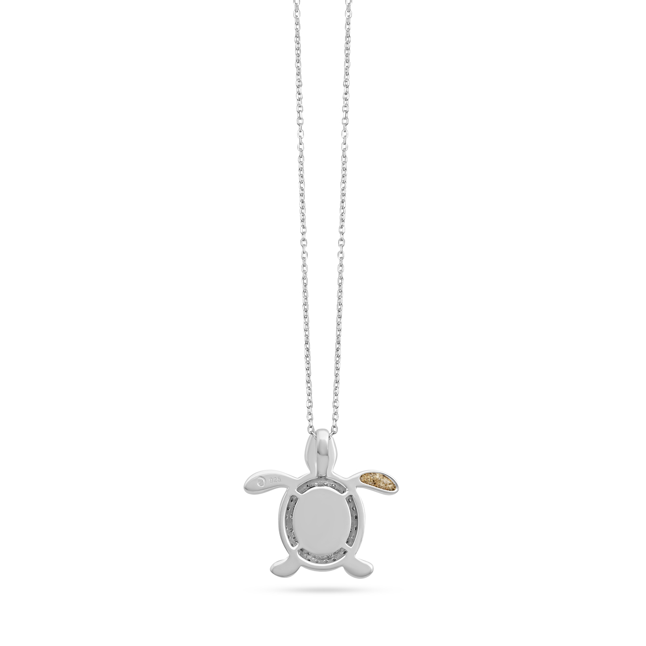 Diamond Turtle Necklace - Sterling