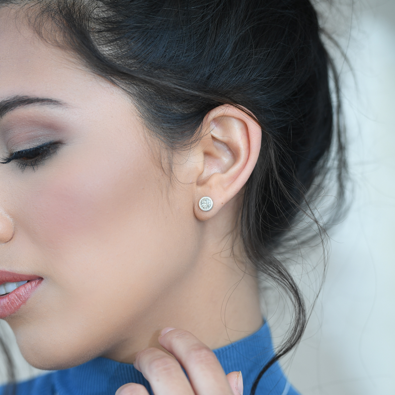 Birth Month Flower Dune Drop Studs - May - Sunflower