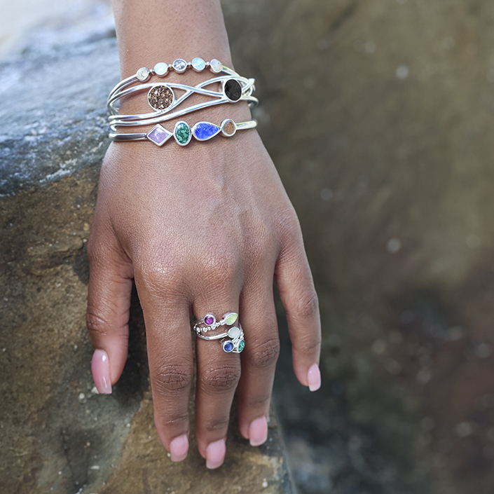 Christine's Ebb & Flow Bracelet - Mount Everest & Titanic Coal