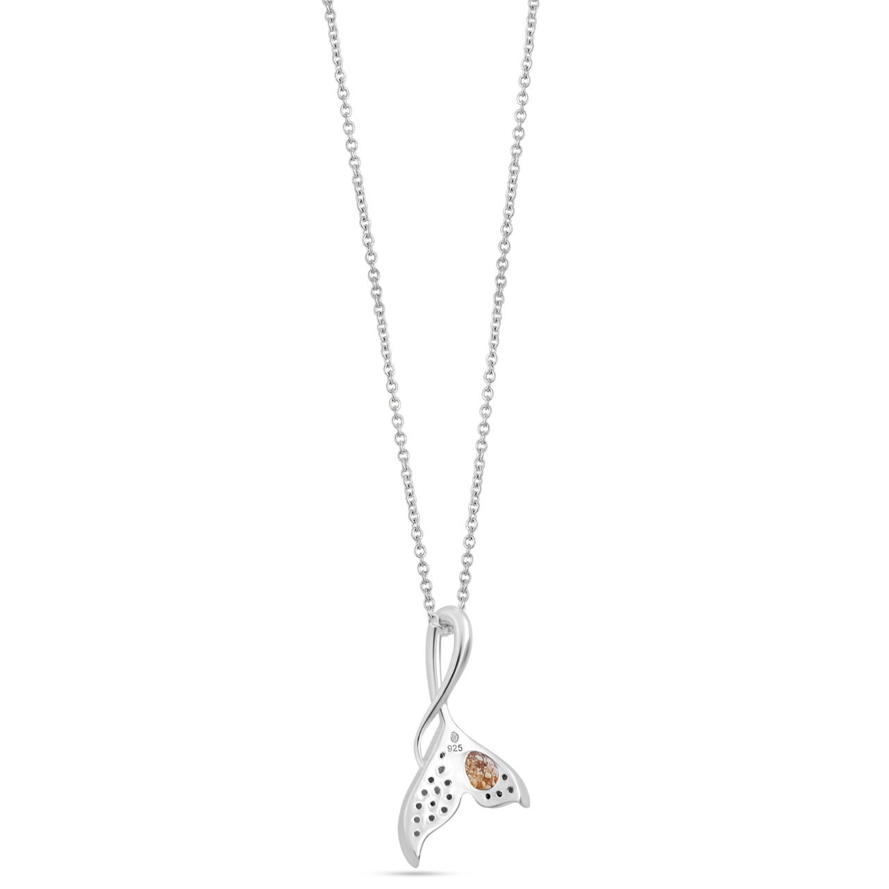 Diamond Fin Necklace - Sterling