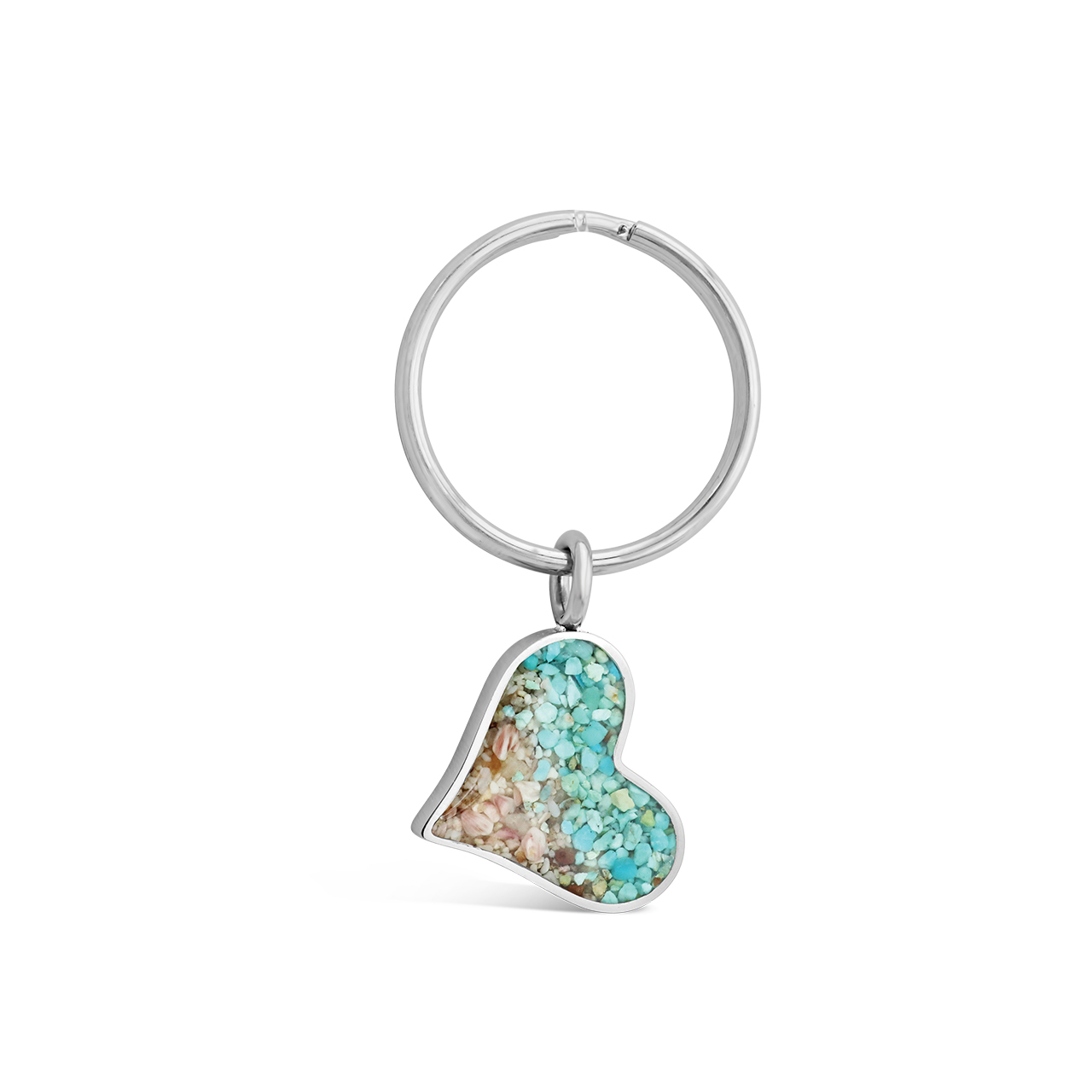 Keychain - Heart - Turquoise Gradient