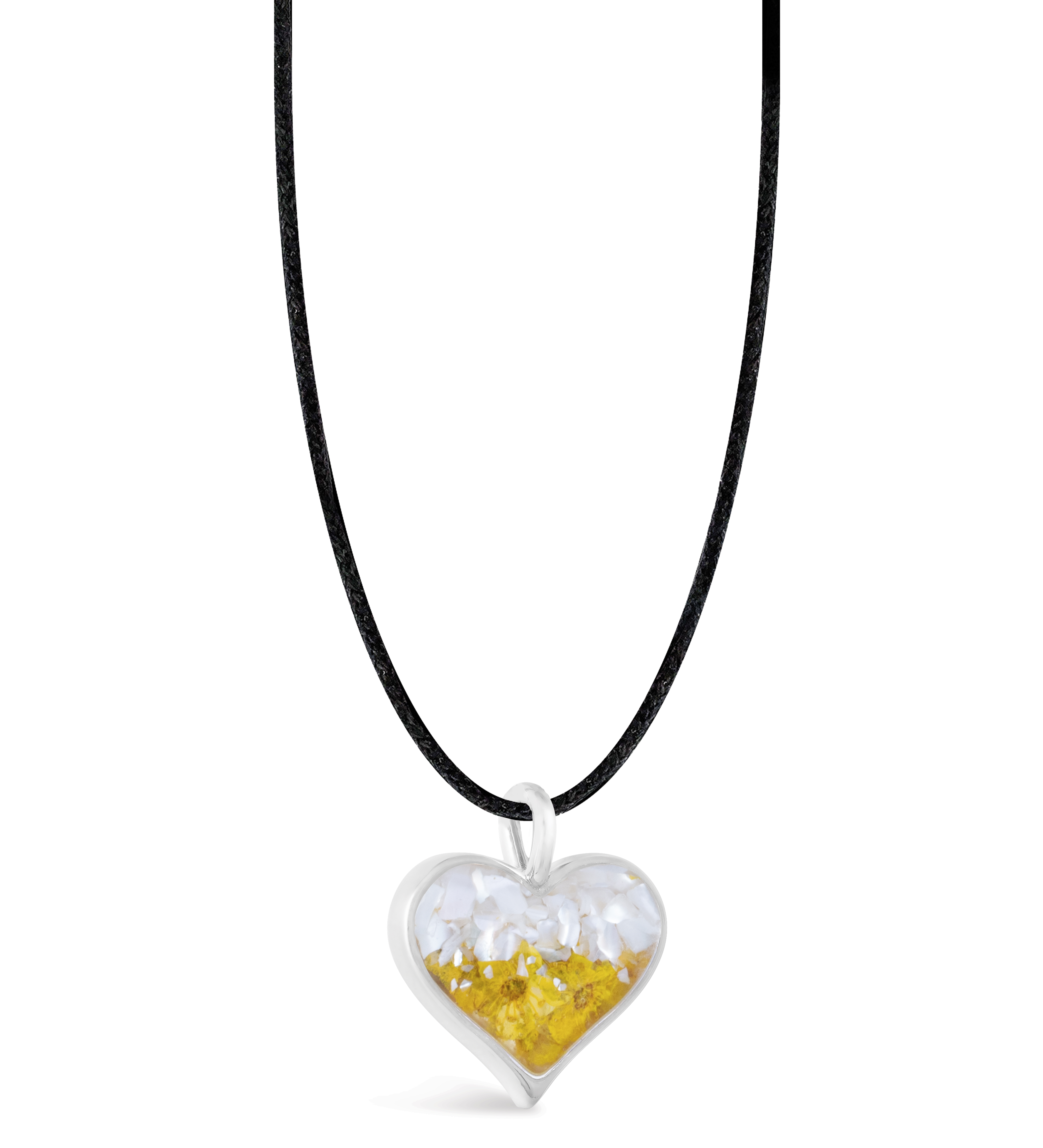Heart of Sand Necklace - Dune Silver - Mother of Pearl Gradient