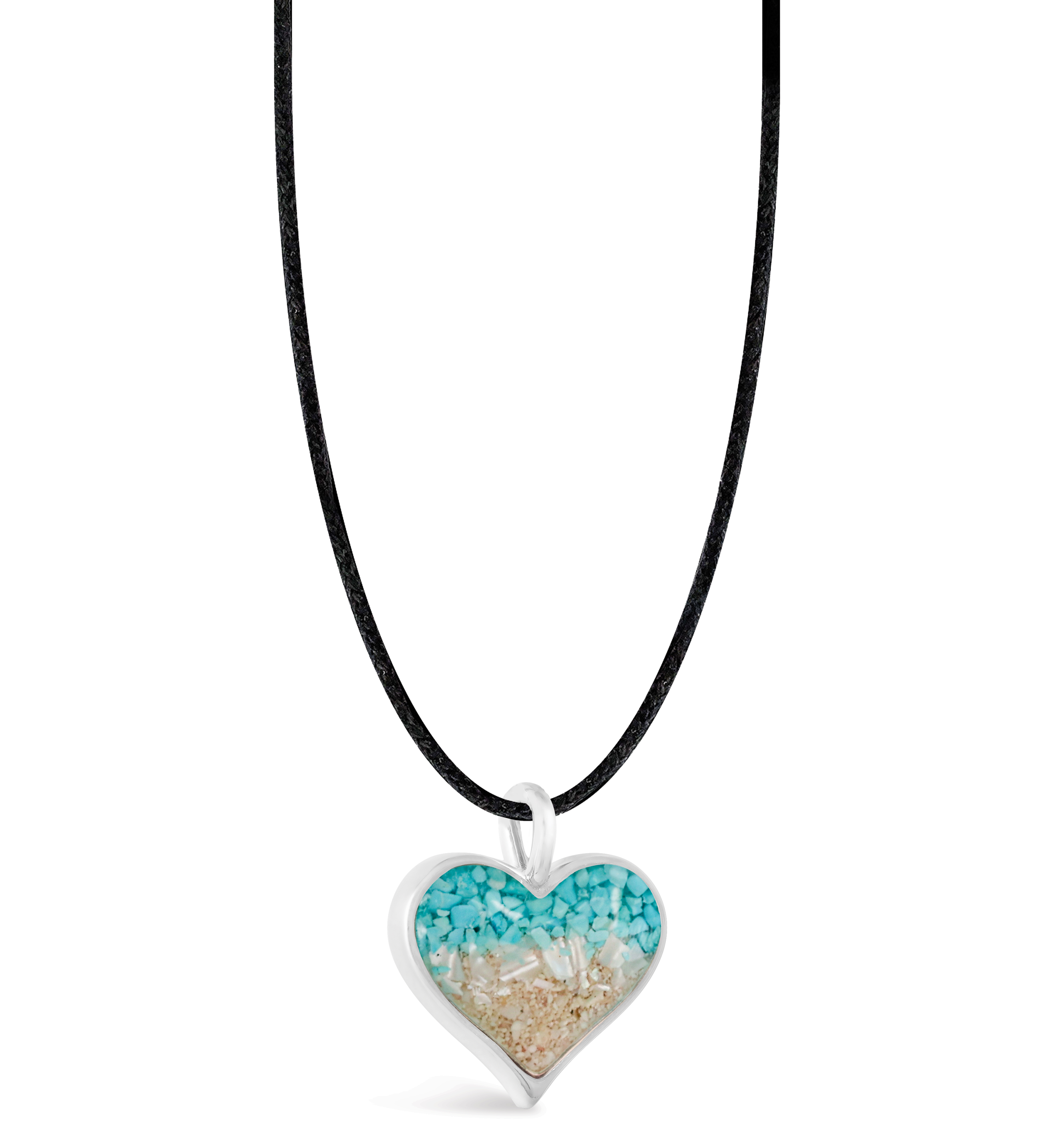 Heart of Sand Necklace - Dune Silver - Ocean Gradient