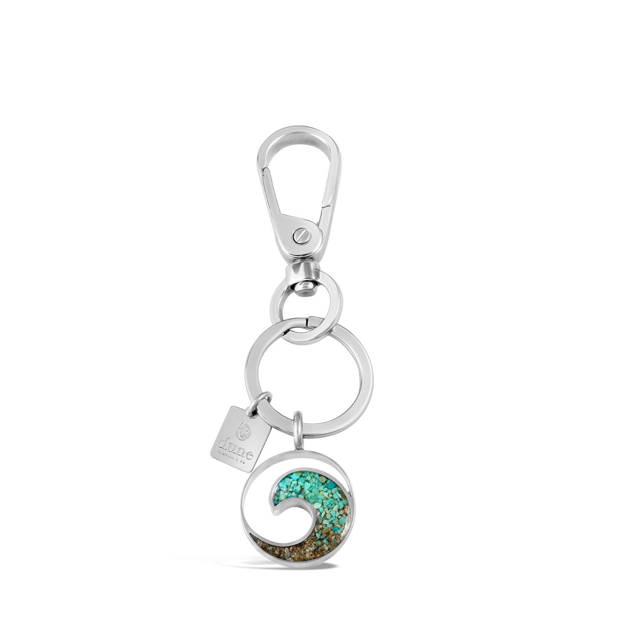 Keychain and Bag Charm - Wave - Turquoise Gradient