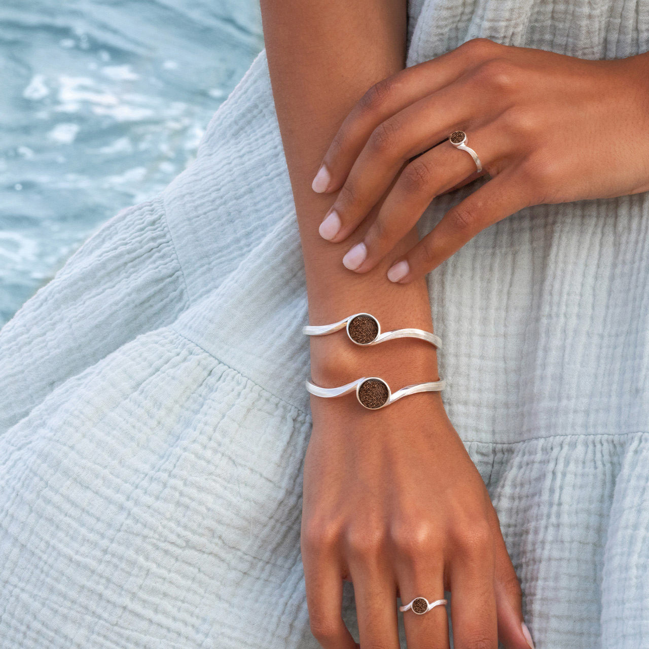 Limited Edition - Ocean Waves Cuff Bracelet with Liberty Copper