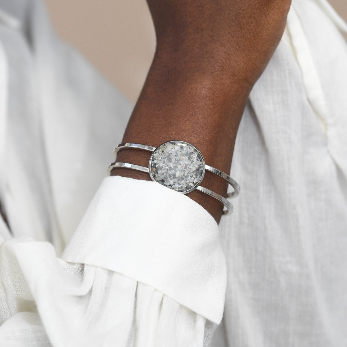 Marina Bracelet - Silver - Gradient | Dune JewelrySilver Plated Bracelets & Bangles