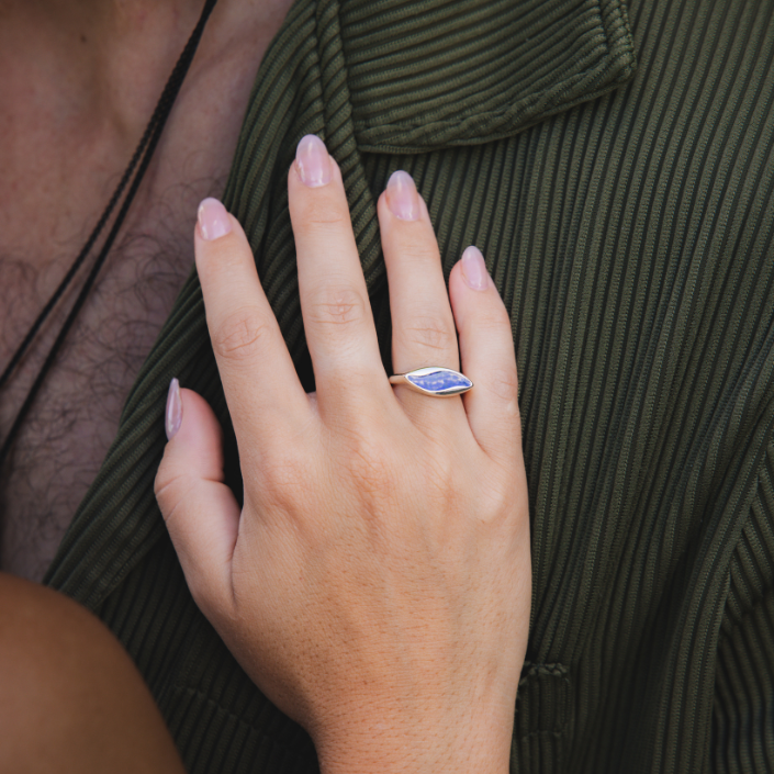 Ocean Current Ring - Diamond & Turquoise Gradient