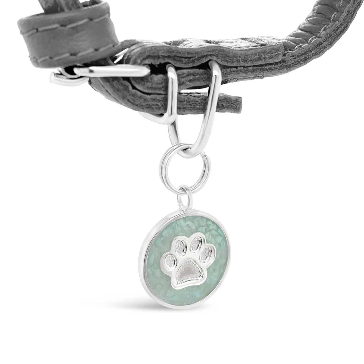 Paw Print Pet Collar Charm