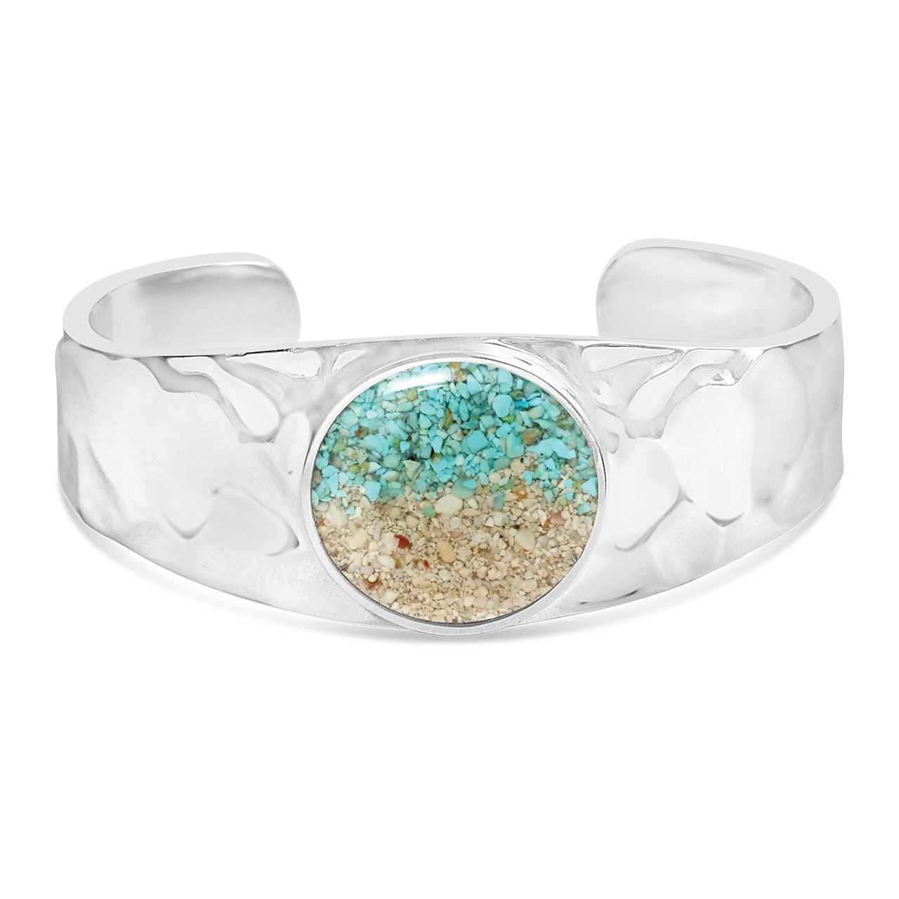 Round Hammered Cuff - Gradient | Dune Jewelry Sterling Silver Bracelets & Bangles