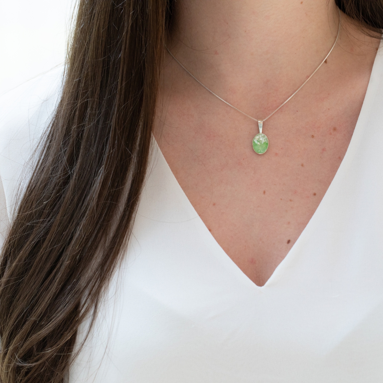 Sandrop Necklace - Dune Silver - Mother of Pearl Gradient