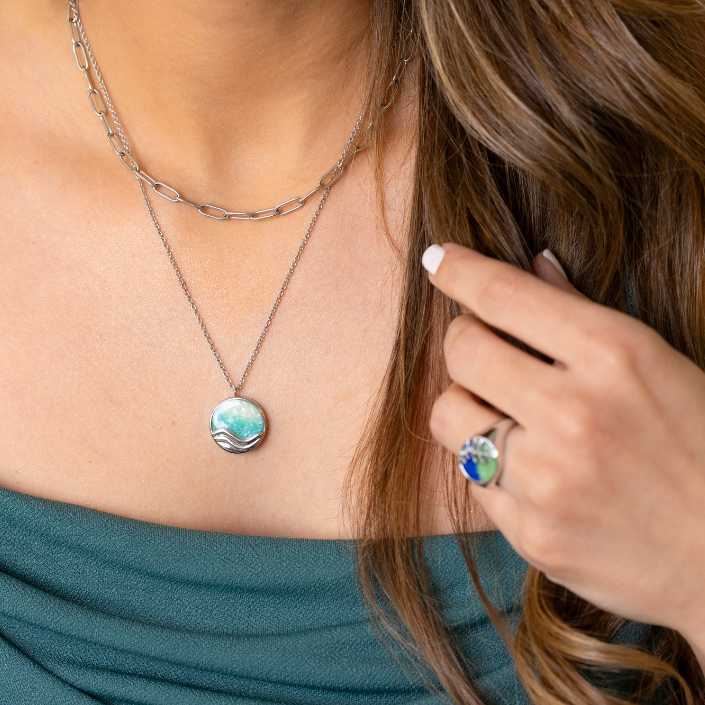 &earth - Swell Double Chain Necklace - Gold