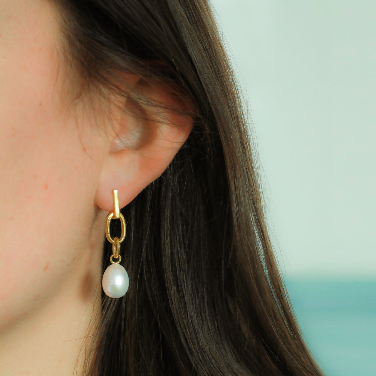 Travel Treasures™ The Kate Set Baroque Pearl Charm Earrings - 14k Gold Vermeil