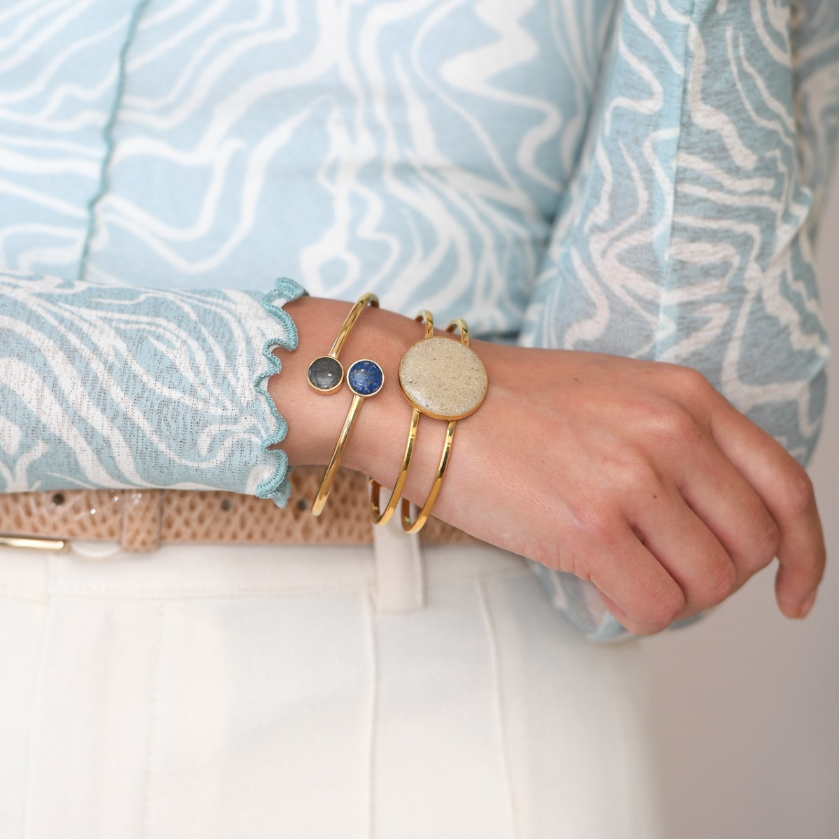 Marina Bracelet - Gold - Gradient | Dune Jewelry Gold Plated Bracelets & Bangles