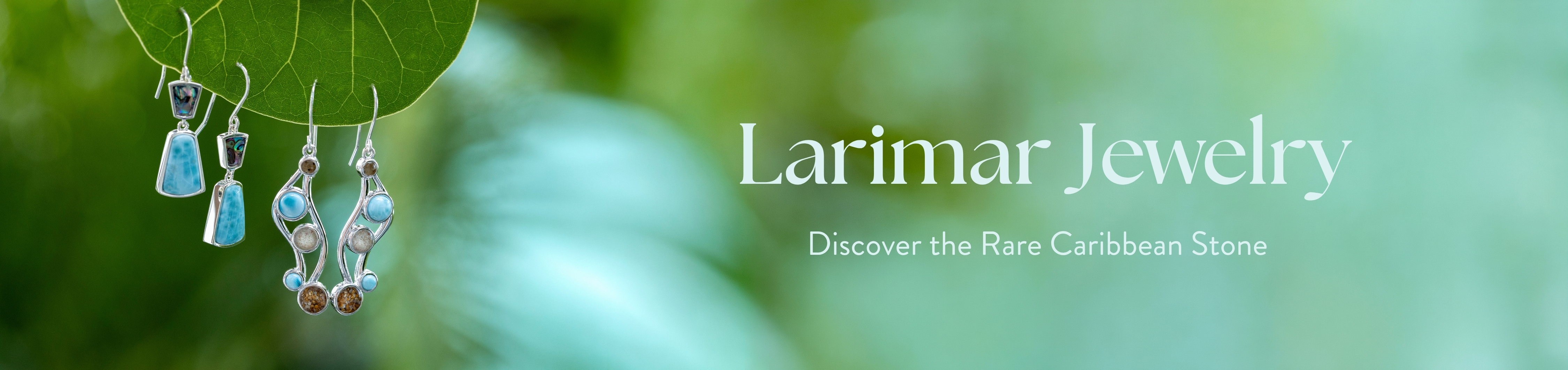 Caribbean Larimar Stone Jewelry Collection